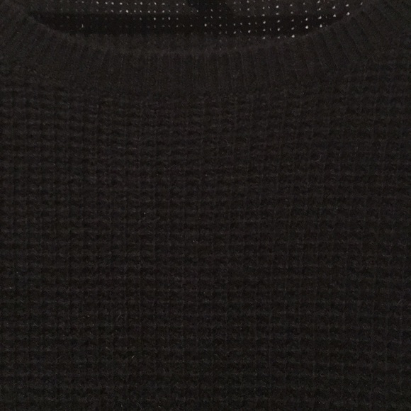 Waffle JCrew black sweater - Picture 2 of 3